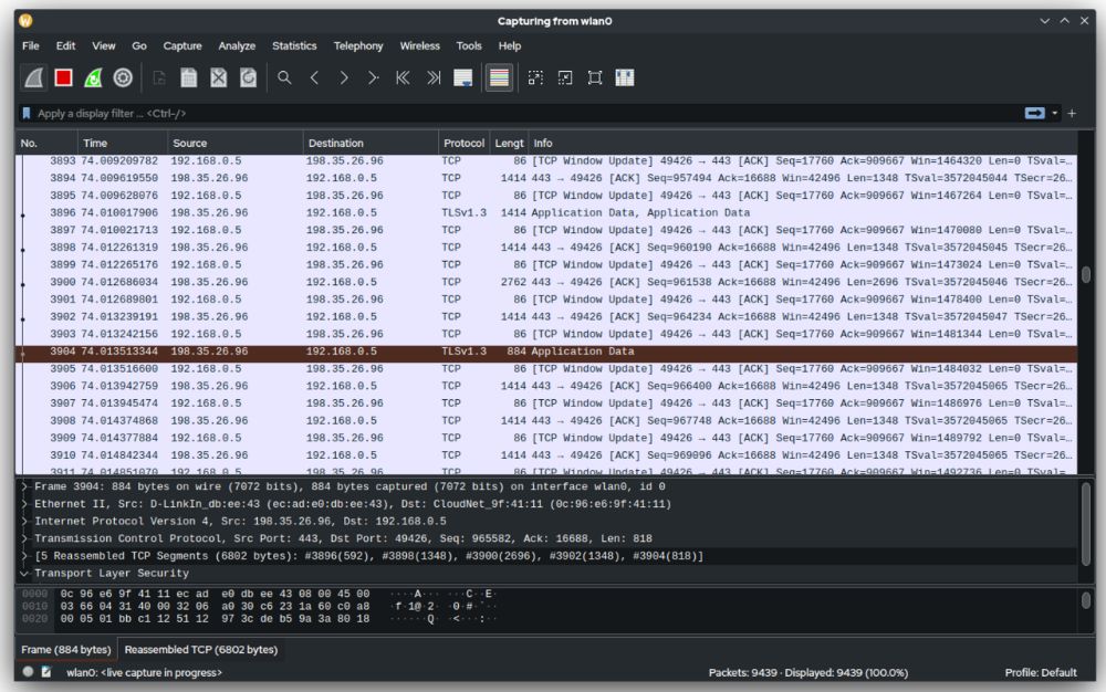 Wireshark interface preview 1