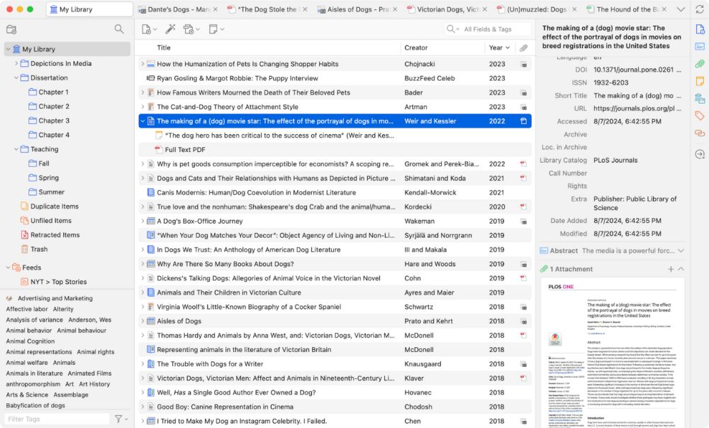 Zotero interface preview 1